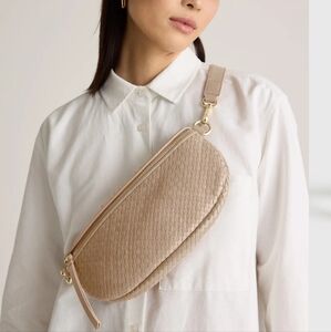 Italian Leather Handwoven Sling Bag